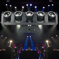 Équipement de scène professionnel 5x80W RGBW LED lumières principales mobiles avec éclairage auxiliaire 500W DMX512 Mode de contrôle pour les boîtes de nuit