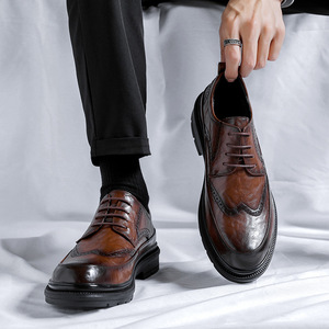 Zapatos de Cuero Casuales y Transpirables para Hombre, Zapatos de Vestir de Cuero Genuino Antideslizantes de Alta Calidad, Estilo Elegante y Moderno - Product Image 6