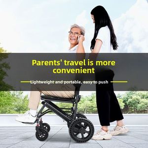Fauteuil roulant pliable léger et compact pour personnes âgées, conforme aux normes d'exportation transfrontalière, chariot de mobilité portable pour voyage - Product Image 4