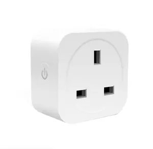 Ci-tech Standar Pabrik OEM Harga Bagus 16A Tuya WiFi Smart UK Socket Plug Oleh Smart Life App dengan Power Meter