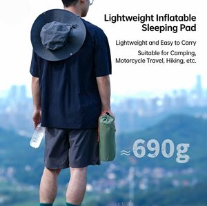 Matelas <span class=keywords><strong>de</strong></span> camping gonflable imperméable avec <span class=keywords><strong>pompe</strong></span> à pied portable et connectable pour pique-nique - Product Image 2