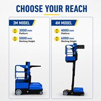 Chariot élévateur électrique Everlift ELJX0 pour allées étroites, plateforme de travail en hauteur, hauteur de levage 500 mm, pour entrepôt