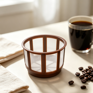 Panier filtrant à café universel, <span class=keywords><strong>filtre</strong></span> de remplacement en nylon, filtres réutilisables pour cafetières et machines à café - Product Image 1