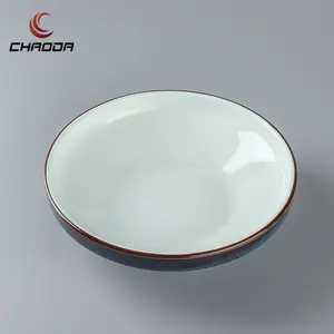 Japanese Style 6/8/10 inch Blue Fine Porcelain Dishes Dishwasher Oven Safe Ceramic Bowl Large Ceramic Ramen Bowl For Restaurant