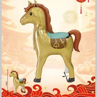 Ballons de fête géants en forme de cheval galopant, 3D, thème western cowboy, pour fête d'anniversaire de garçon, toile de fond personnalisée