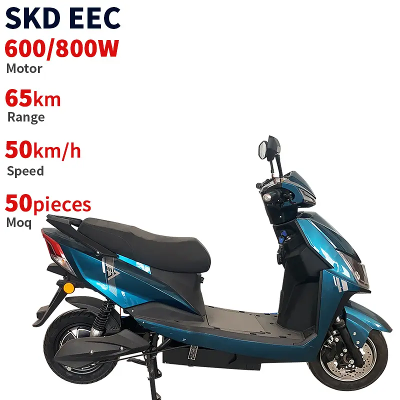 CKD SKD 10/12 pouces nouveau design moto électrique 600W/800W 40-50 km/h vitesse 45-65km gamme adulte personnalisé cyclomoteur électrique scooter