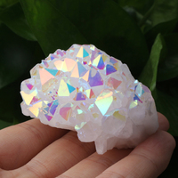Vente en gros de grappes de cristaux naturels : Grandes grappes de quartz fantôme ange de Reiki et grappes de cristaux d'améthyste Aura bruts uniques
