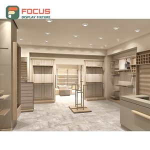 Modern Shop Interior Mixed Material <b>Showcase</b> Cabinet Full Service Clothing Store - Product Image 5