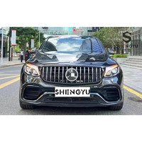 Vente chaude auto corps système pour Benz GLC X253 16-19 à GLC63S AMG COUPÉ pare-chocs avant grille de montage arrière diffuseur tuyaux d'échappement