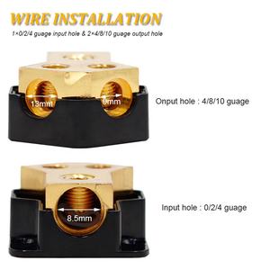 カーオーディオ用2ウェイ地上分配ブロック0/2/4ゲージ端子ブロック4/8/10ゲージアンプカーオーディオ配電ブロック - Product Image 4