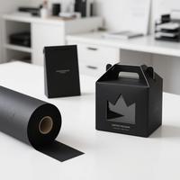 Feuille de carton noir à haute rigidité, idéale pour la fabrication de boîtes cadeaux