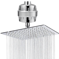 Filtre de Douche Bluetech en Acier Inoxydable 304, Tête de Douche avec Filtre à Eau 15 Étapes, Installation Facile, Bain Sain, Eau Familiale