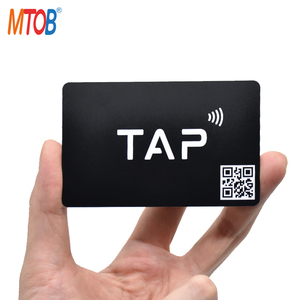ISO14443A <span class=keywords><strong>Code</strong></span> QR personnalisé imprimé carte RFID noir mat carte NFC noir mat carte NFC mat - Product Image 6