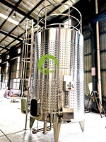 3000L 5000L 10000L 15000L Pompe-au-dessus du réservoir de fermenteur de vin d'acier inoxydable pour des usines de vinification