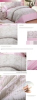 Nouvelle Arrivée 2026 – Parure de Lit 4 Pièces en Coton Imprimé Style Européen, 600 Fils, Gris Rose