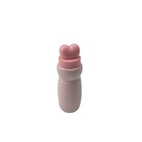 Tube vide rose 5g transparent pour brillant à lèvres, conteneur pour pinceau de maquillage / flacon en plastique pour baume à lèvres, crème de soin personnel, crème cosmétique