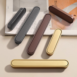 Maniglia a scomparsa moderna per porta scorrevole in lega di zinco, marrone, <span class=keywords><strong>oro</strong></span>, grigio, con occhiello, maniglie invisibili per armadietti - Product Image 3
