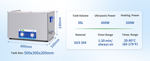<span class=keywords><strong>Nettoyeur</strong></span> à ultrasons mécanique DK SONIC 30L avec chauffage et ultrasons <span class=keywords><strong>pour</strong></span> outils et pièces - Product Image 2