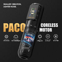 Máquina de Tatuaje Rotativa Inalámbrica Profesional Ambition Paco con Motor sin Núcleo, Carrera Ajustable de 2.2-4.2mm y Batería Doble