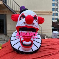 Grande tête de clown gonflable pour la décoration de festival d'Halloween, ballon gonflable tête de Joker