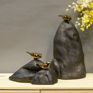 تماثيل طيور فنية من الراتنج على الطراز الصيني بتصميم زن من يي دانغ YD-147 لتزيين غرفة المعيشة والحديقة، هدية للجمع والتحف - Product Image 4