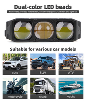 Luz de Trabajo LED de Alta Potencia E06L, Doble Color, Haz H/L, para Camiones Todoterreno, Automóviles y Motocicletas