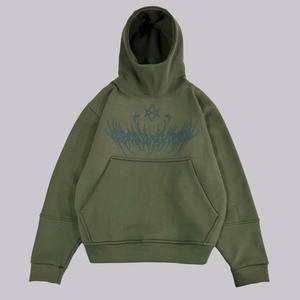 Custom Vintage Wash Hoodie Hombres Sudadera con capucha Impreso Reflectante 100% Algodón Deportes Sudadera con capucha - Product Image 1