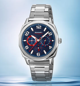 SKMEI 9350 Orologio al Quarzo di Lusso Sportivo con Cinturino in Acciaio Inossidabile Quadrante in Vetro Resistente all'Acqua 3BAR Nuovo Marchio di Moda Business - Product Image 3