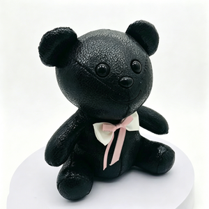 Pajarita de satén personalizada en blanco y rosa claro, adorno minimalista negro para el hogar - Product Image 2