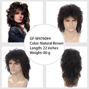 Europeo y americano Retro 60s textura permanente rizos de maíz dorado Pelo Largo hombres japonés de gama alta Kani Karen Peluca de cabeza completa - Product Image 6