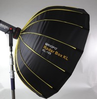 Triopo KL-105 105CM Boîte à lumière pliable à verrouillage rapide, diffuseur type Beauty Dish argenté, Speedbox pliable rapidement avec monture Bowens pour studio