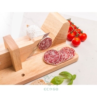 Saucisse et Chorizo Guillotine Slicer Premium Saucisse Salami Cutter Saucisse Planche à découper Idéal Bacon Trancheuse avec poignée et lame tranchante