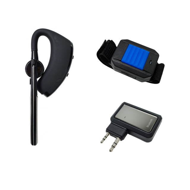 B1-K KEX Walkie Talkie Wireless Blue Tooth Earpiece Headphone With Large PTT Mic for Two Way Radio Baofeng Kenwood Belfone