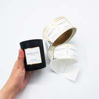 Großbestellung Maßgeschneiderte Umschlag Kosmetik Silber Gold Geprägte Kerzenetiketten Markenlogo Verpackungsaufkleber