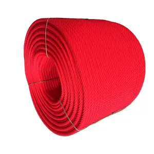 Corde combinée tressée de couleur rouge 6 brins 16mm pour filet d'escalade d'aire de jeu