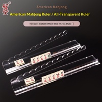 Règle de Mahjong Transparente Pliable en Acrylique Royal Saint (Modèle US Mahjong Wave) Fabriquée au Zhejiang, Chine