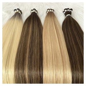 <span class=keywords><strong>Extensiones</strong></span> de cabello virgen europeo Rubio <span class=keywords><strong>Balayage</strong></span> Trama invisible Sin retorno Cabello Doble dibujado Genius Trama <span class=keywords><strong>Extensiones</strong></span> de cabello - Product Image 1