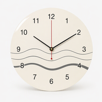 Jam Dinding Akrilik Kabin Salju Musim Dingin 20Cm, Jam Dinding Akrilik Cetak Kustom untuk Dekorasi Gantung Seni Dinding Ruang Tamu Rumah