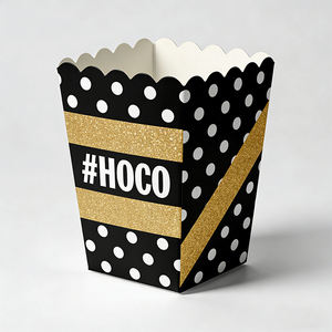 Cajas de Palomitas de Maíz Reutilizables de Cartón de Grado Alimenticio Directamente de Fábrica, Cajas de Palomitas Personalizadas con su Logotipo - Product Image 4