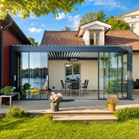 Bioklimatische Luxus-Aluminium-Pergola für den Außenbereich, Maßgefertigtes Design, Wasserdicht, Windbeständig, Umweltfreundlicher Sonnenschutz, Gartendekoration, Pulverbeschichtet