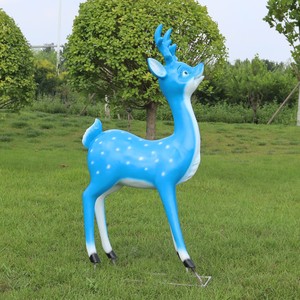 Hot Bán Lớn Thép Không Gỉ Dễ Thương Phim Hoạt Hình Hươu Điêu Khắc Thời Tiết Chịu Mài Mòn Cho Vườn Ngoài Trời Bãi Cỏ Công Viên Trang Trí - Product Image 1