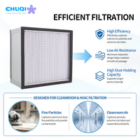 Filtre HEPA à plis profonds H13 3200 m³/h pour salle blanche, OEM, direct usine, ISO 9001, CE, RoHS, pour ventilation d'air d'approvisionnement