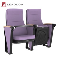 Chaise d'auditorium ergonomique LEADCOM L-A07P avec tablette d'écriture pour salles de conférence, idéale pour les projets ODM scolaires et commerciaux