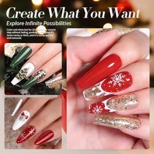 BORN PRETTY PRO Esmalte en Gel para Uñas de Regalo de Año Nuevo 2025, UV LED Removible, Serie Navideña para Fiestas en Rojo, Verde, Dorado y Plateado - Product Image 6