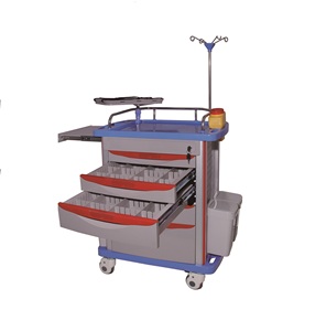 Chariot médical d'urgence pour salle <span class=keywords><strong>de</strong></span> soins intensifs, ambulance, chariot <span class=keywords><strong>de</strong></span> sauvetage, brancard, chariot <span class=keywords><strong>de</strong></span> traitement des médicaments pour patients - Équipement hospitalier MT MEDICAL - Product Image 3