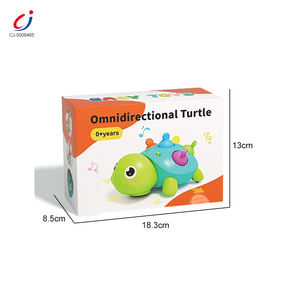 Chengji Muzikale Schildpad Kruipen Baby Speelgoed Montessori Sensorische Interactieve Universele Licht Plastic Batterij Aangedreven Speelgoedschildpad - Product Image 5