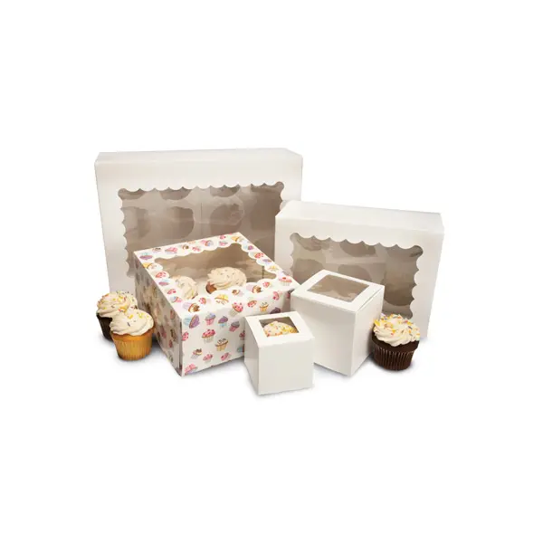 थोक Ecofreindly कागज बक्से कप केक उपहार बक्से बेकरी Macaron पेस्ट्री बिस्कुट कुकी पटाखा बक्से