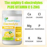 Capsules d'électrolytes à marque privée avec glucides totaux pour la gestion de l'énergie des adultes et la santé des tendons/articulations, saveur citron