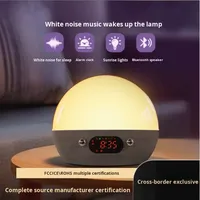 2026 Neuer 4-in-1 Smart Wake-up Light Wecker mit 11 Weißen Geräuschen, 50 Helligkeitsstufen, Tuya App-Steuerung und BT-Musikplayer