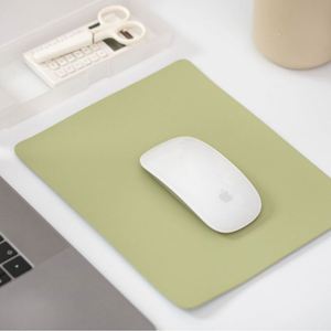 Small Leather Mouse <b>Pad</b> Anti slip Solid Color Simple Laptop Mouse <b>Pad</b> Office <b>Desk</b> <b>Pad</b> Pattern LOGO - Product Image 1